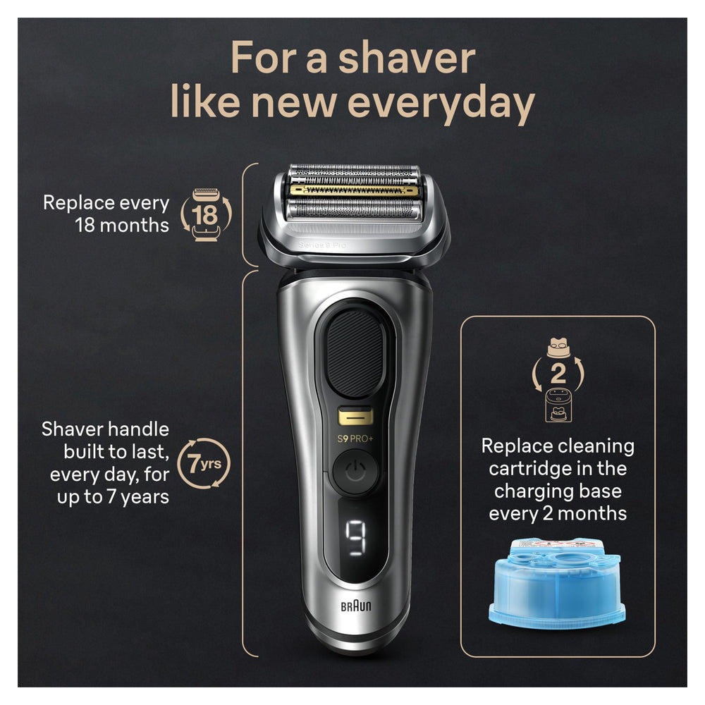 Braun Series 9 ProPlus 9577cc Wet & Dry use for shower-ready grooming