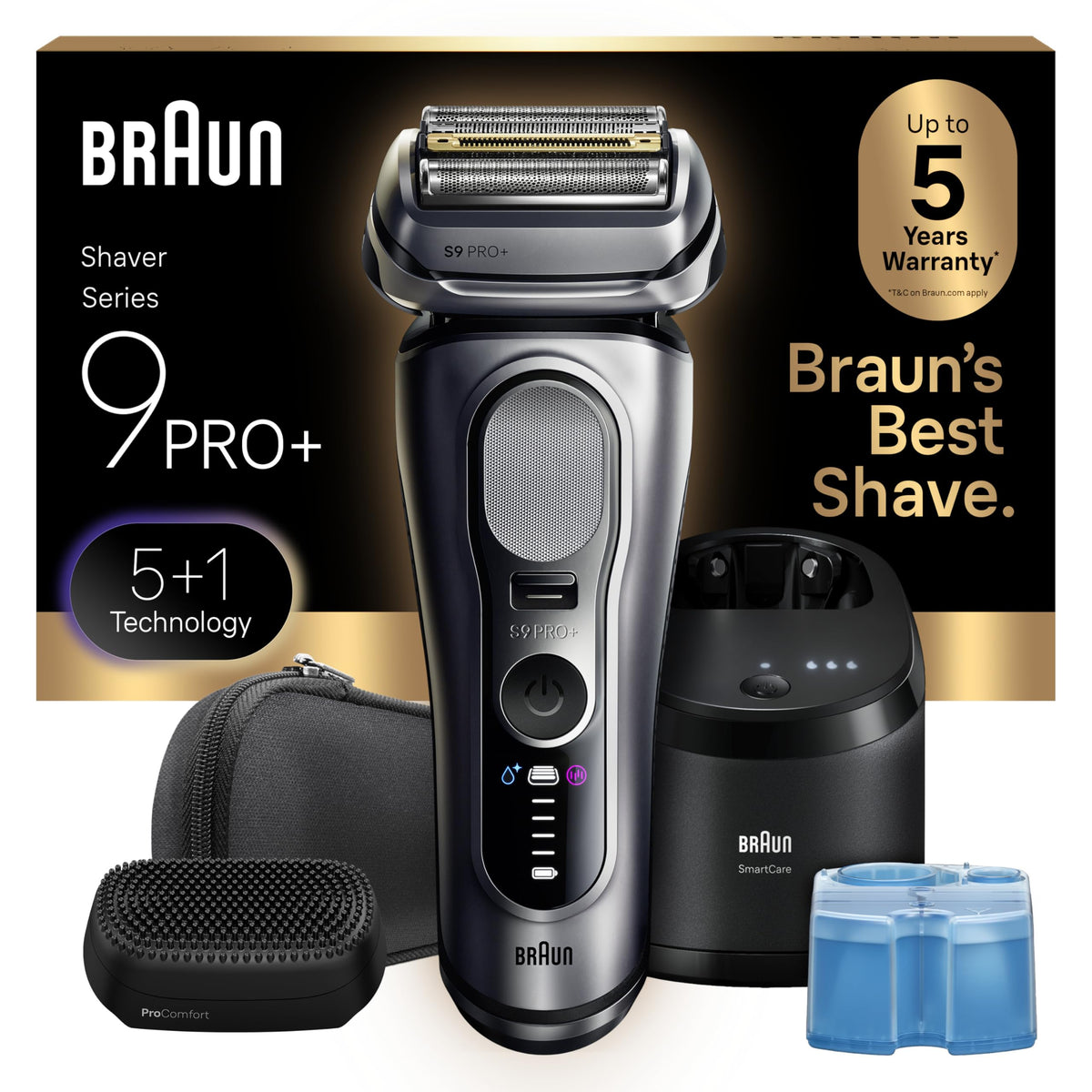Braun Series 9 PRO+ close-up of the shave head for precise, smooth cut