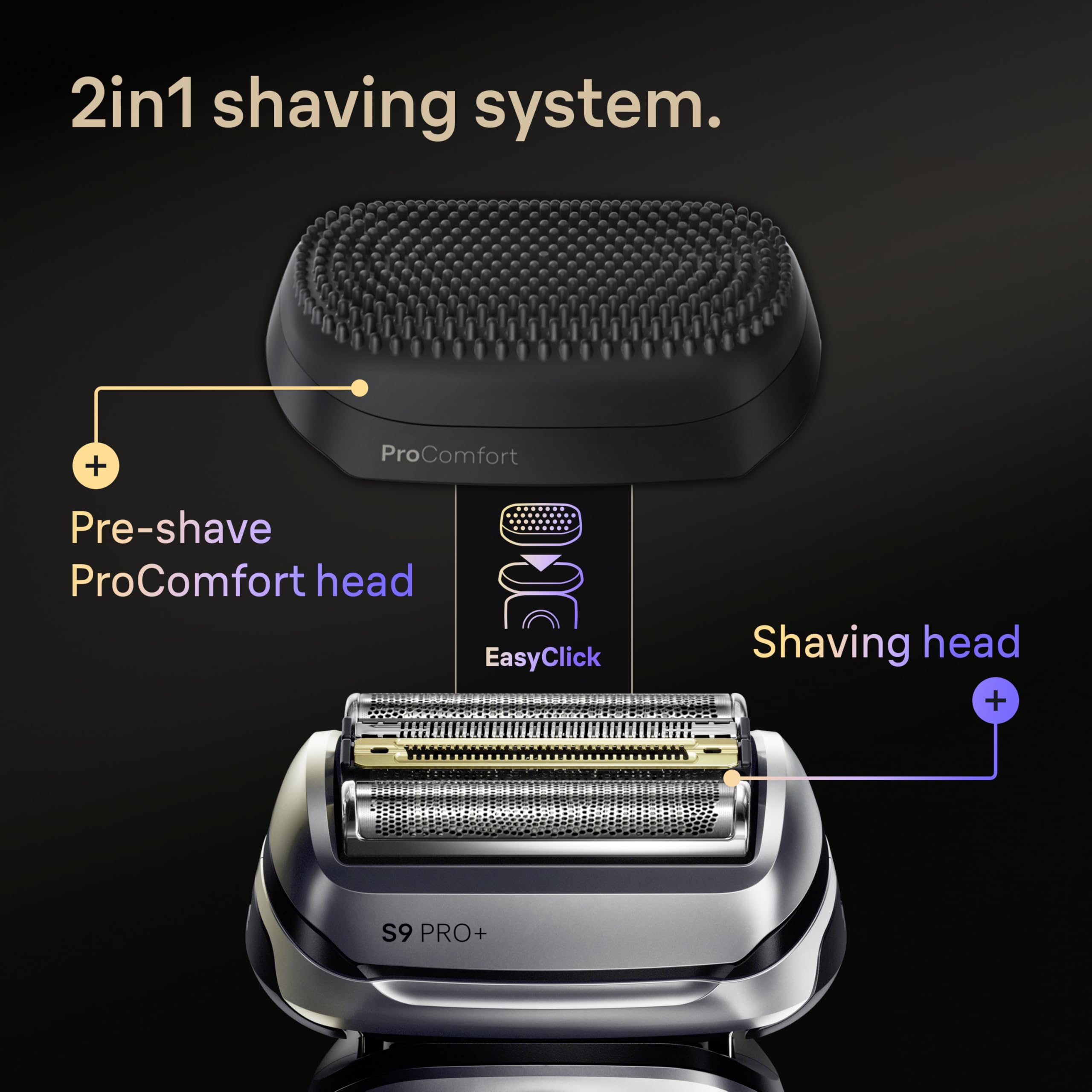 Braun Series 9 PRO+ drying and charging dock in use