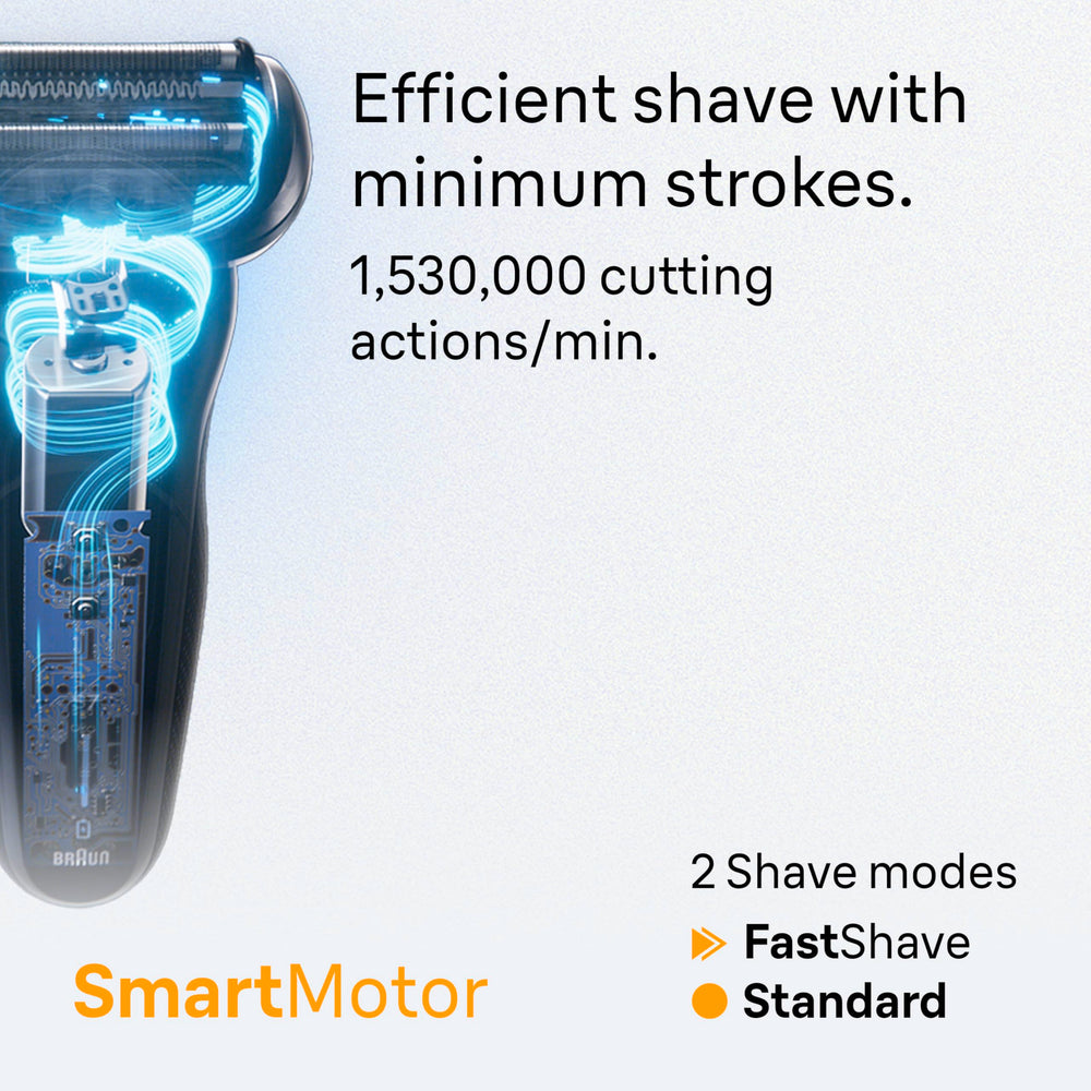 Braun Series 5 EasyClean system for quick maintenance between shaves
