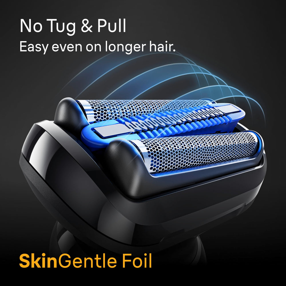 Braun Series 5 SkinGentle foil protects skin while guiding precise lines