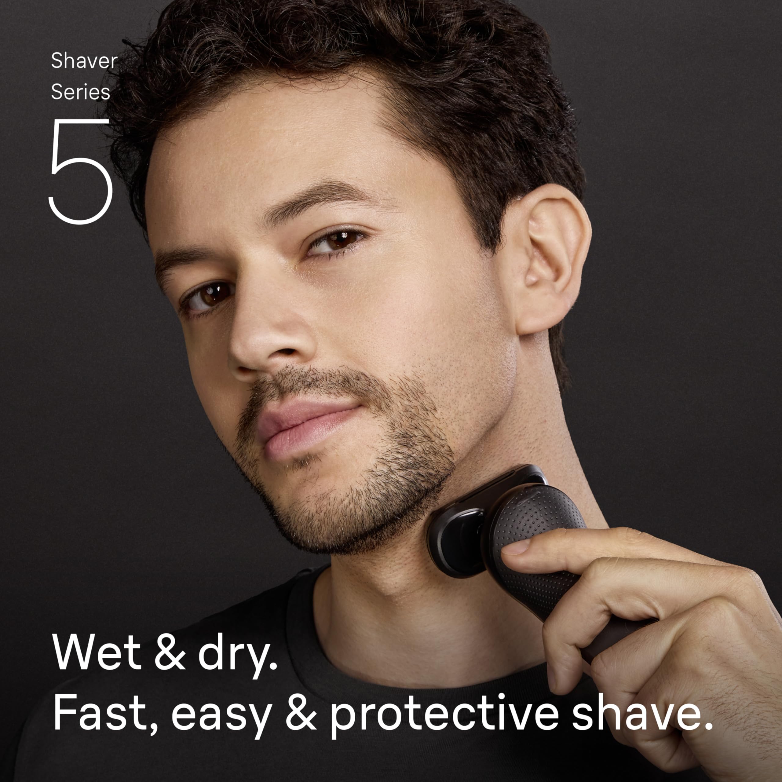 Braun Series 5 shaver supports wet and dry use for flexible grooming
