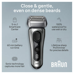 Braun Series 8 8567cc SmartCare Center cleaning and charging in action