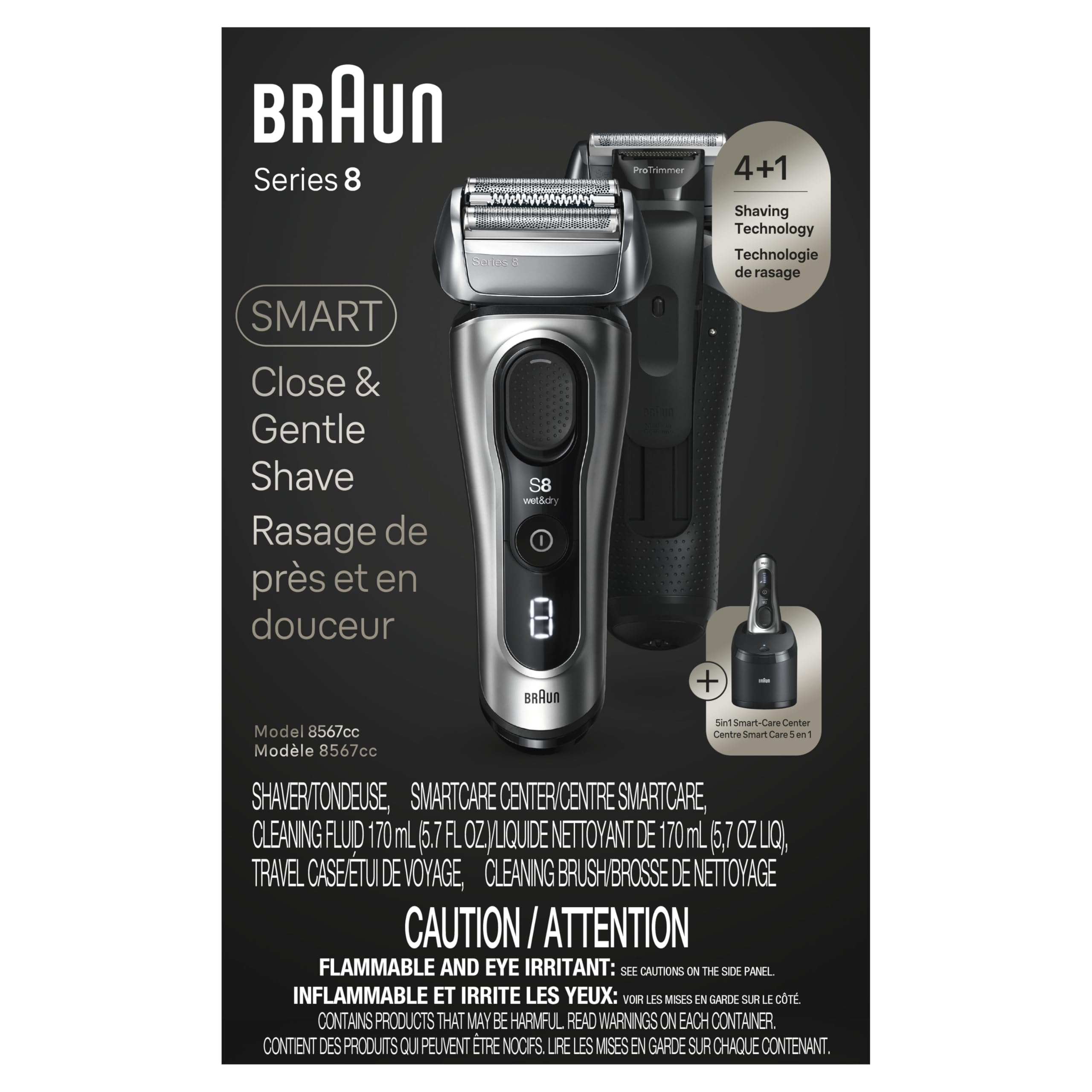 Braun Series 8 8567cc travel case for on-the-go grooming