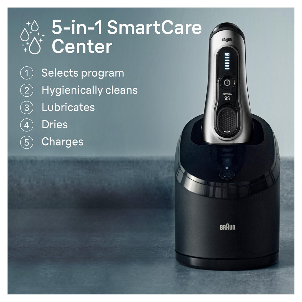 Braun Series 8 8567cc wet and dry capability for shower shaving
