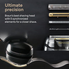 Braun Series 9 ProPlus sonic technology delivers 10000 vibrations for smooth glide