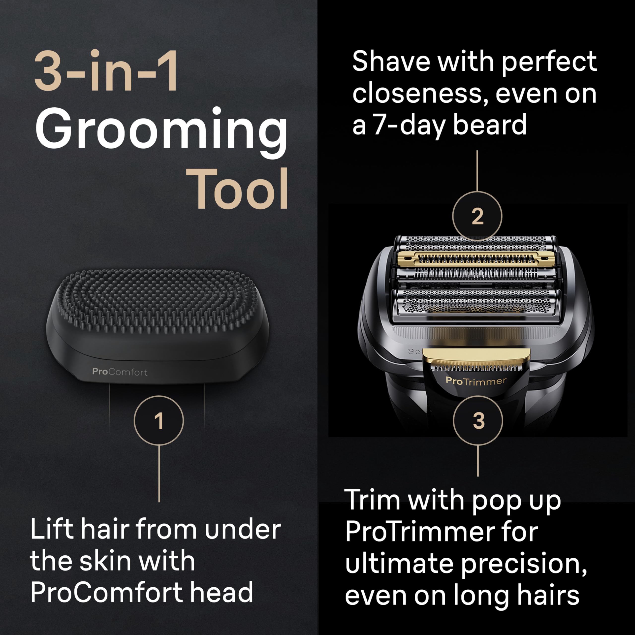 Braun Series 9 ProPlus SyncroSonic adaptive power targets tougher beard areas