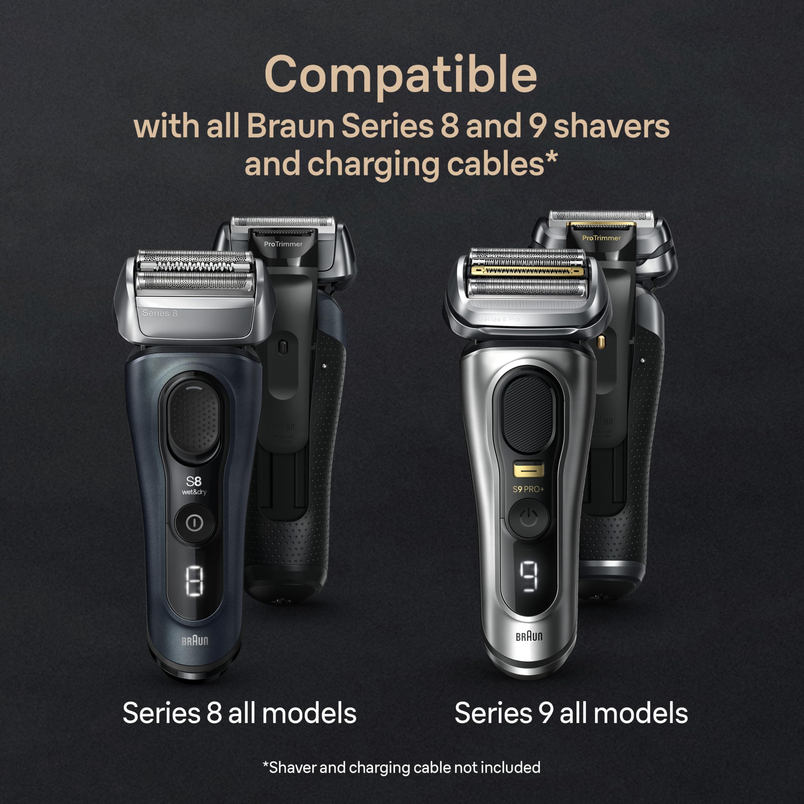 Braun Series 9 ProPlus 100% waterproof for wet and dry shaving