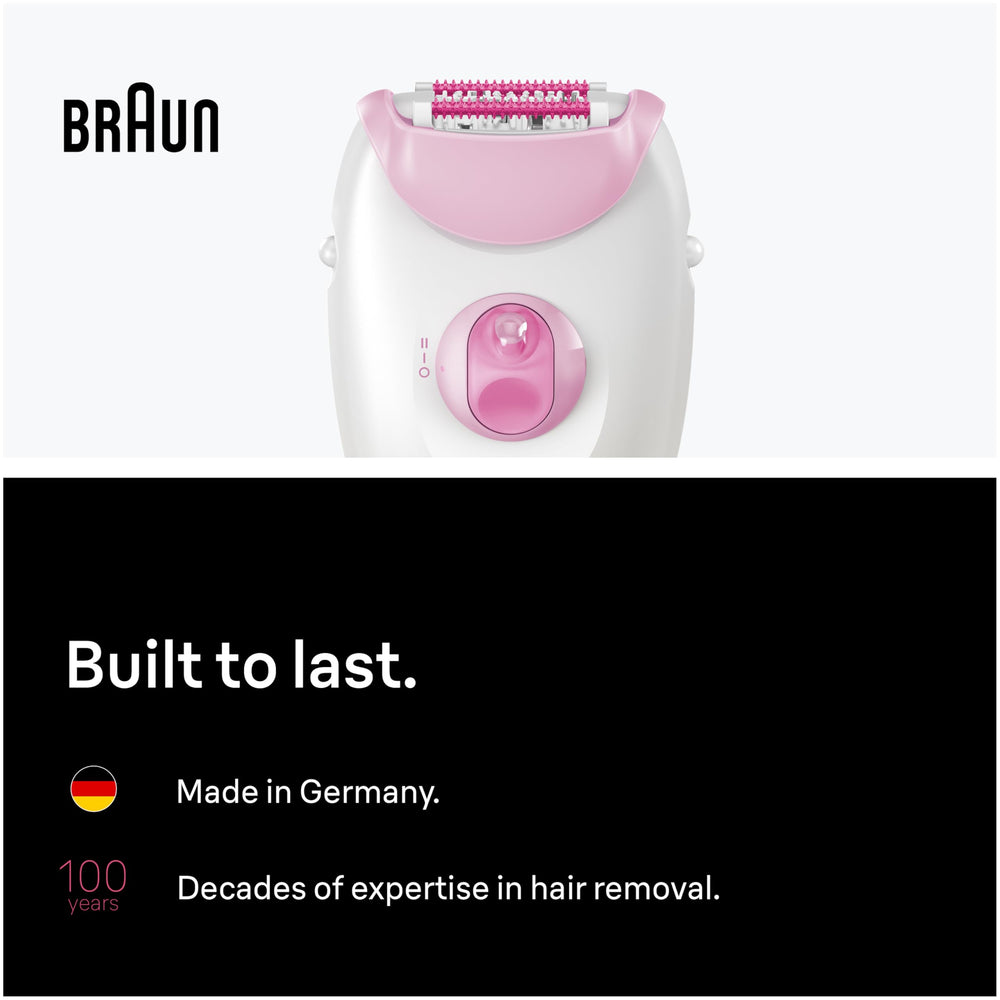 Charger included for uninterrupted corded epilation sessions