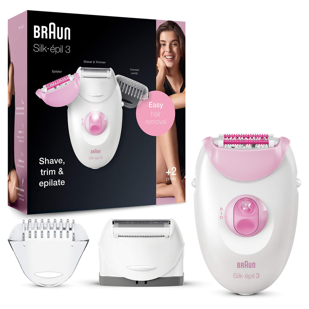 Braun Silk-épil 3-270 close-up showing precision tweezers for hair removal