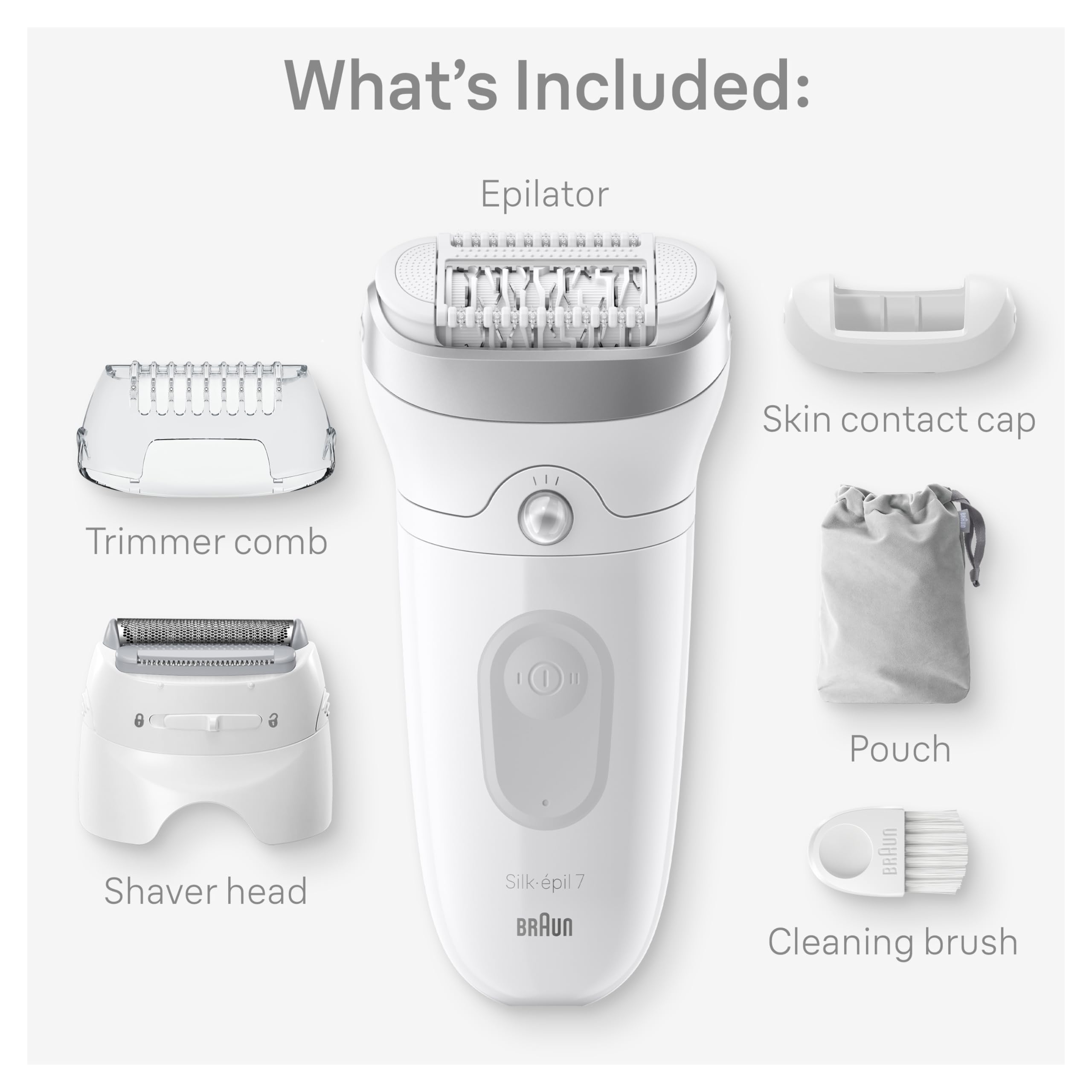 Braun Silk-epil 7 wet and dry use for comfortable bath epilation