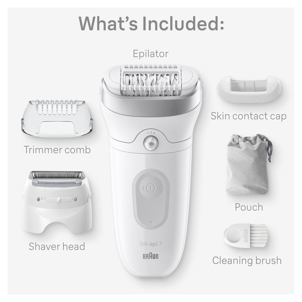 Braun Silk-epil 7 wet and dry use for comfortable bath epilation