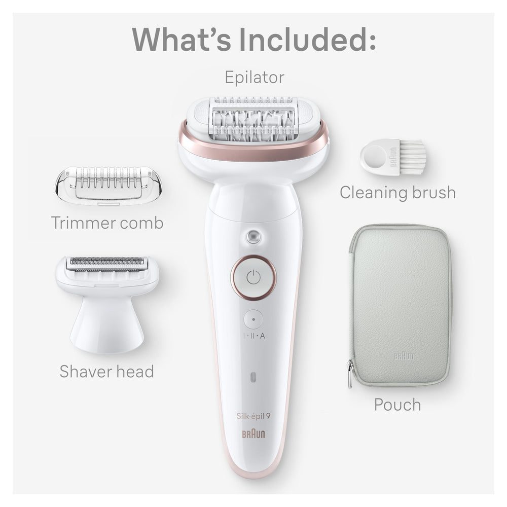 Braun Silk-épil SES9 in wet and dry use for comfortable epilation sessions