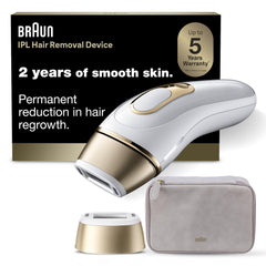 Braun Silk-Expert Pro 5 device in hand showing ergonomic design for at-home use