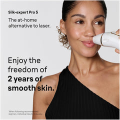 Braun Silk·Expert Pro 5 wide head attached for faster full-body sessions