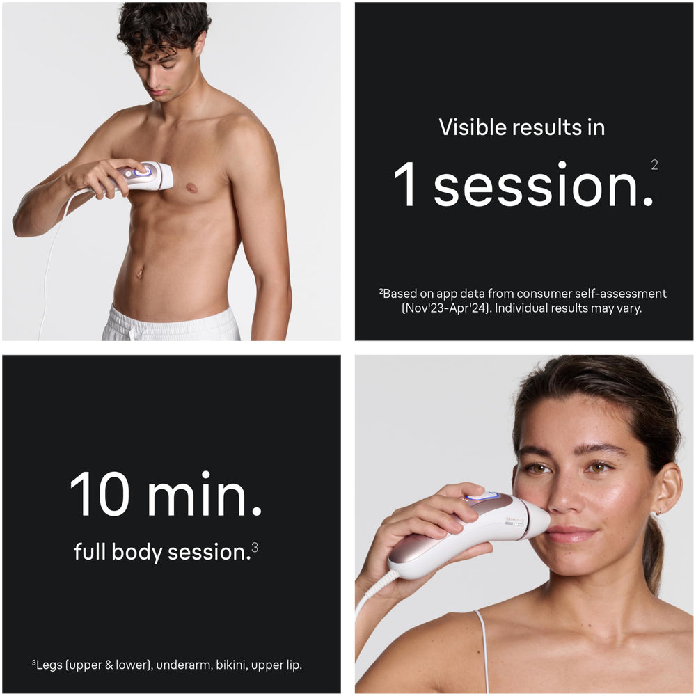 Braun i·Expert Pro 7 during a full-body at-home treatment.