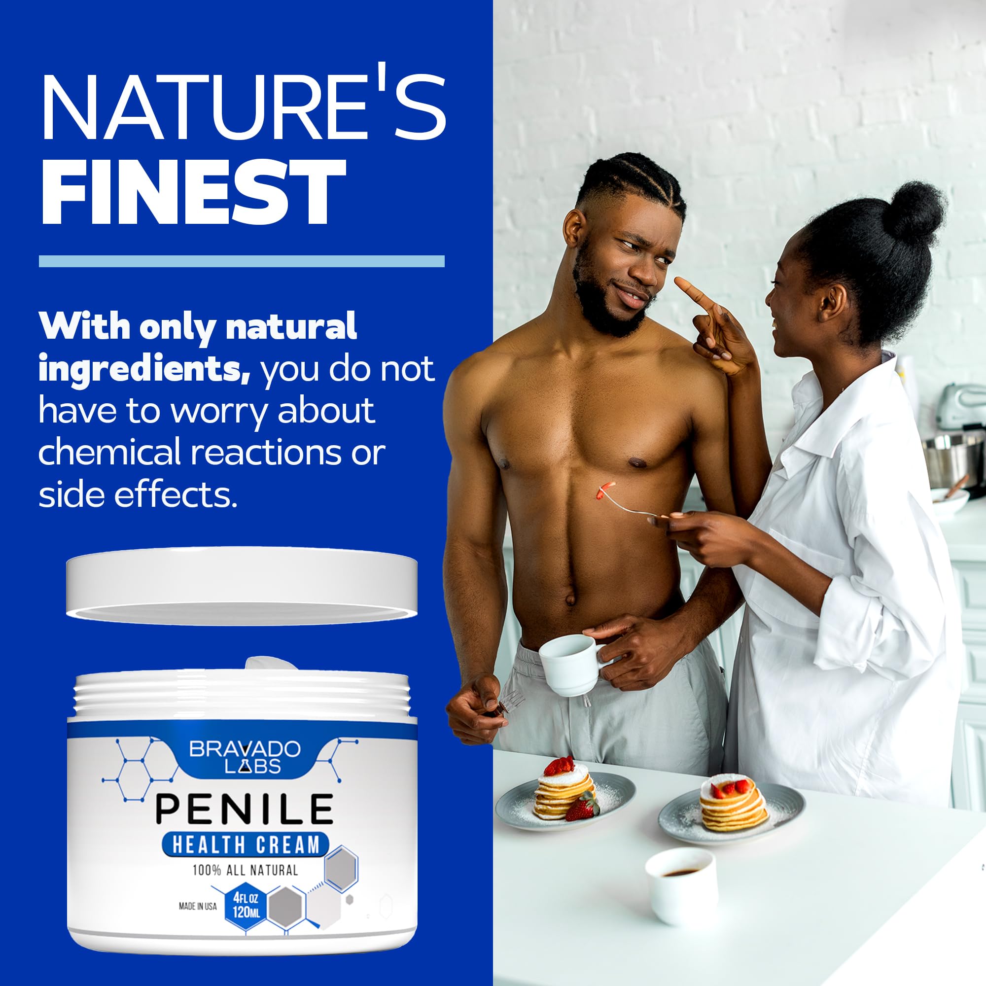 Bravado Labs Crema Peniana, cuidado suave de la zona íntima para relajación.