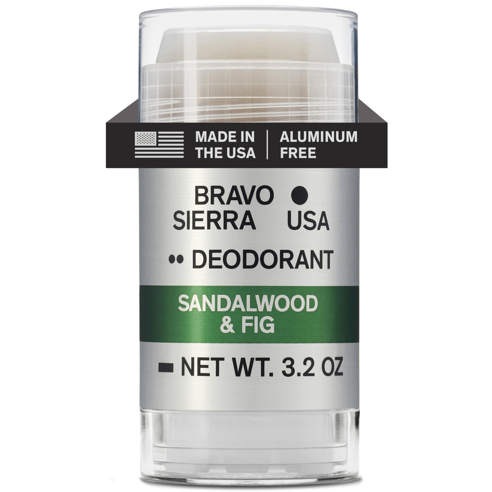 Desodorante Bravo Sierra sin aluminio en envase de 90 g para uso diario.