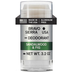 Desodorante Bravo Sierra sin aluminio en envase de 90 g para uso diario.