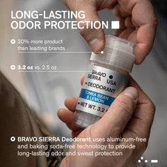 Desodorante Bravo Sierra con textura suave y aplicación limpia