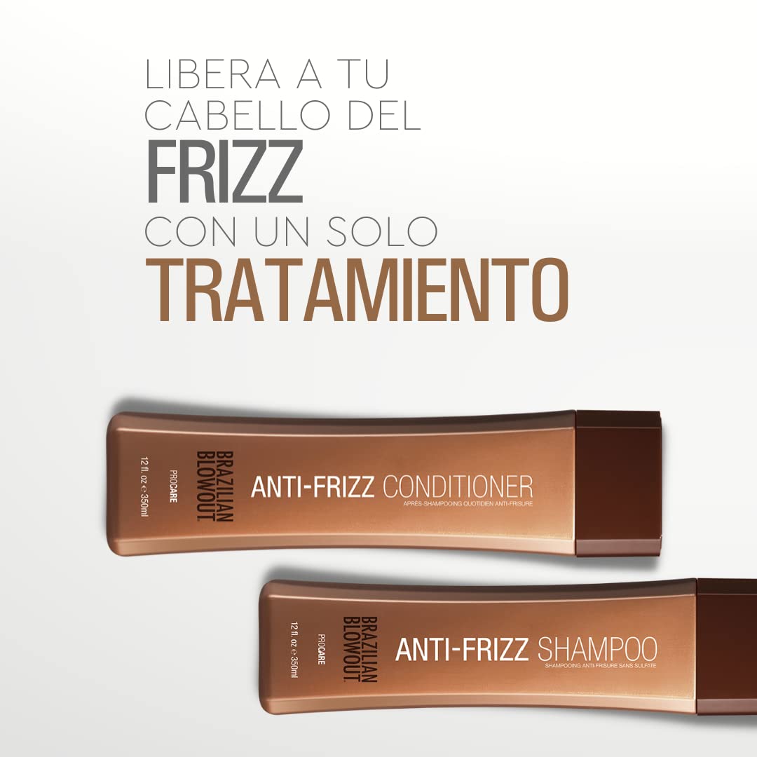 Shiny, frizz-free hair after using Brazilian Blowout Anti-Frizz Shampoo & Conditioner.