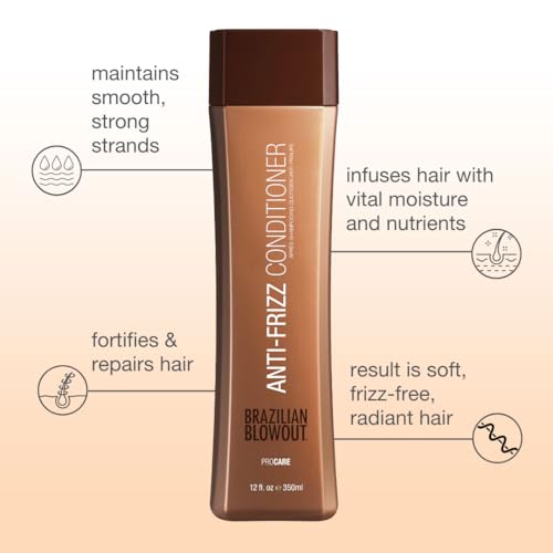 BRAZILIAN BLOWOUT conditioner application on wet hair shows moisture delivery