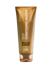 Brazilian Blowout Deep Conditioning Masque bottle showing rich conditioning for frizz control