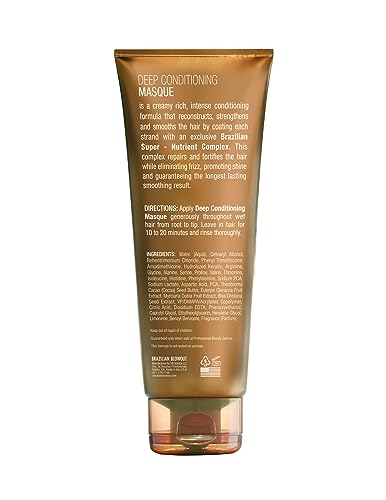 Brazilian Blowout Deep Conditioning Masque cream texture highlights nourishing formula