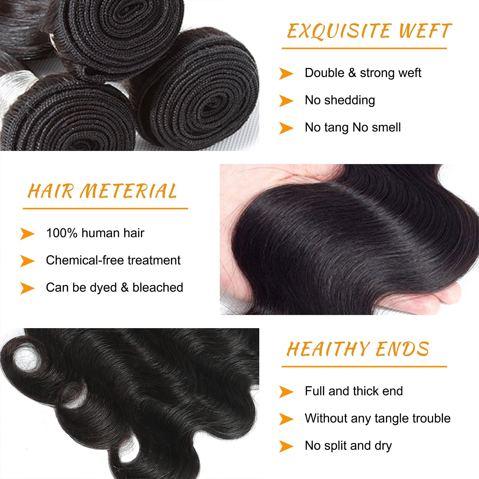Close-up of Brbeawor bundles weft showing soft, silky texture.
