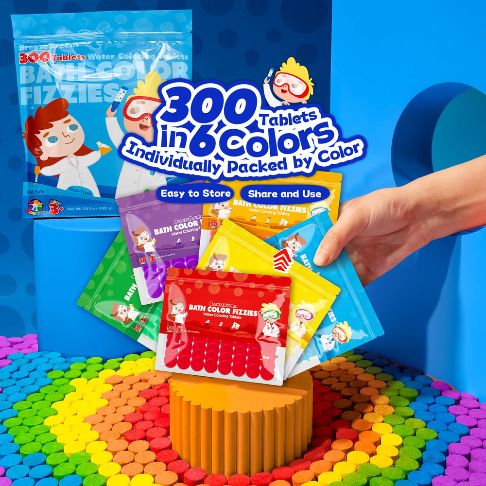 BreezeDream tabletas de color baño, disolución rápida para un baño dinámico.