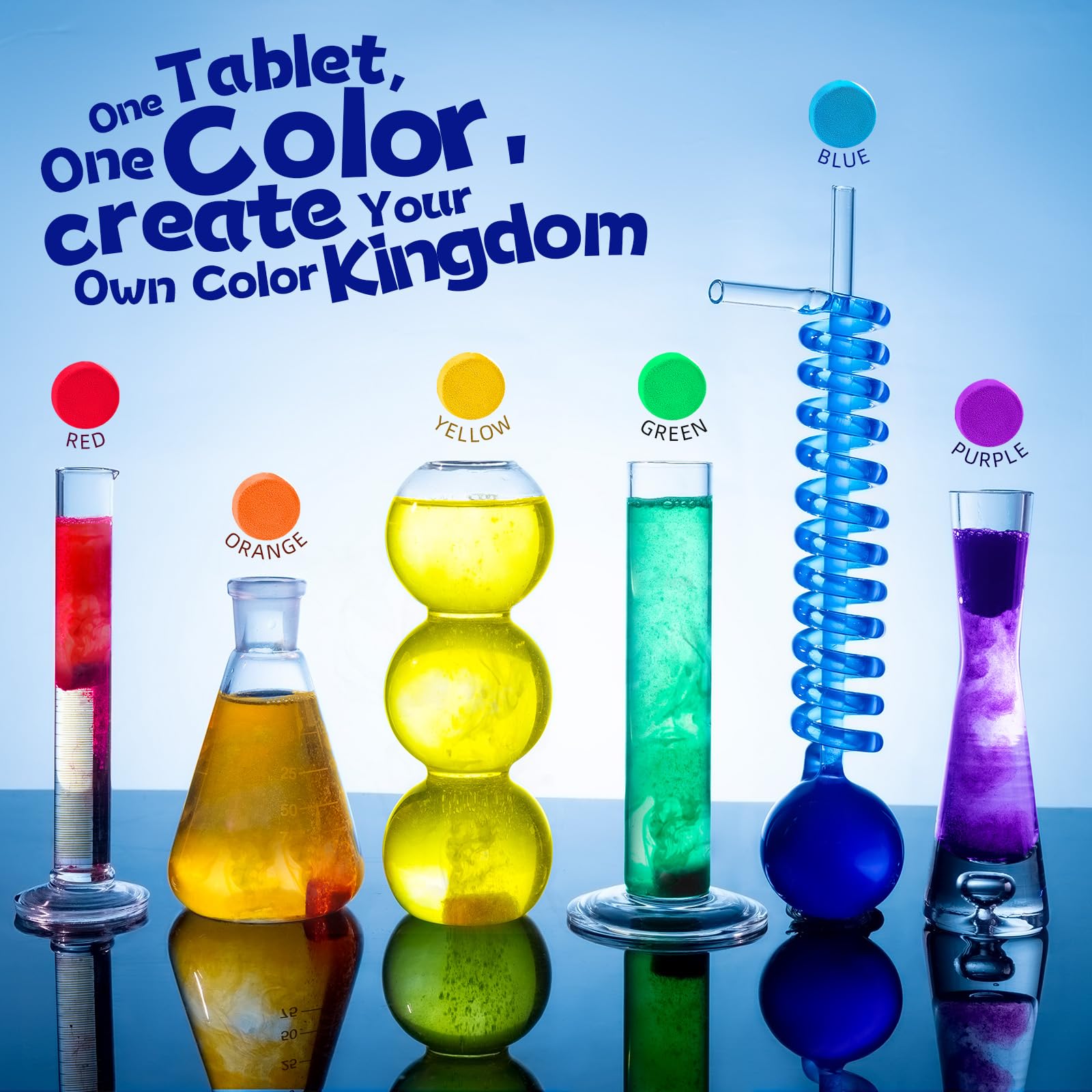 BreezeDream tabletas color baño para niños, no dejan residuo y dejan el agua limpia.