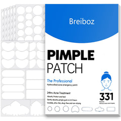 Breiboz large pimple patches bulk pack for broad coverage overnight use.