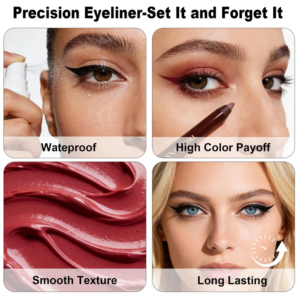 Brenqe Plum Gel Eyeliner creamy texture applies smoothly.