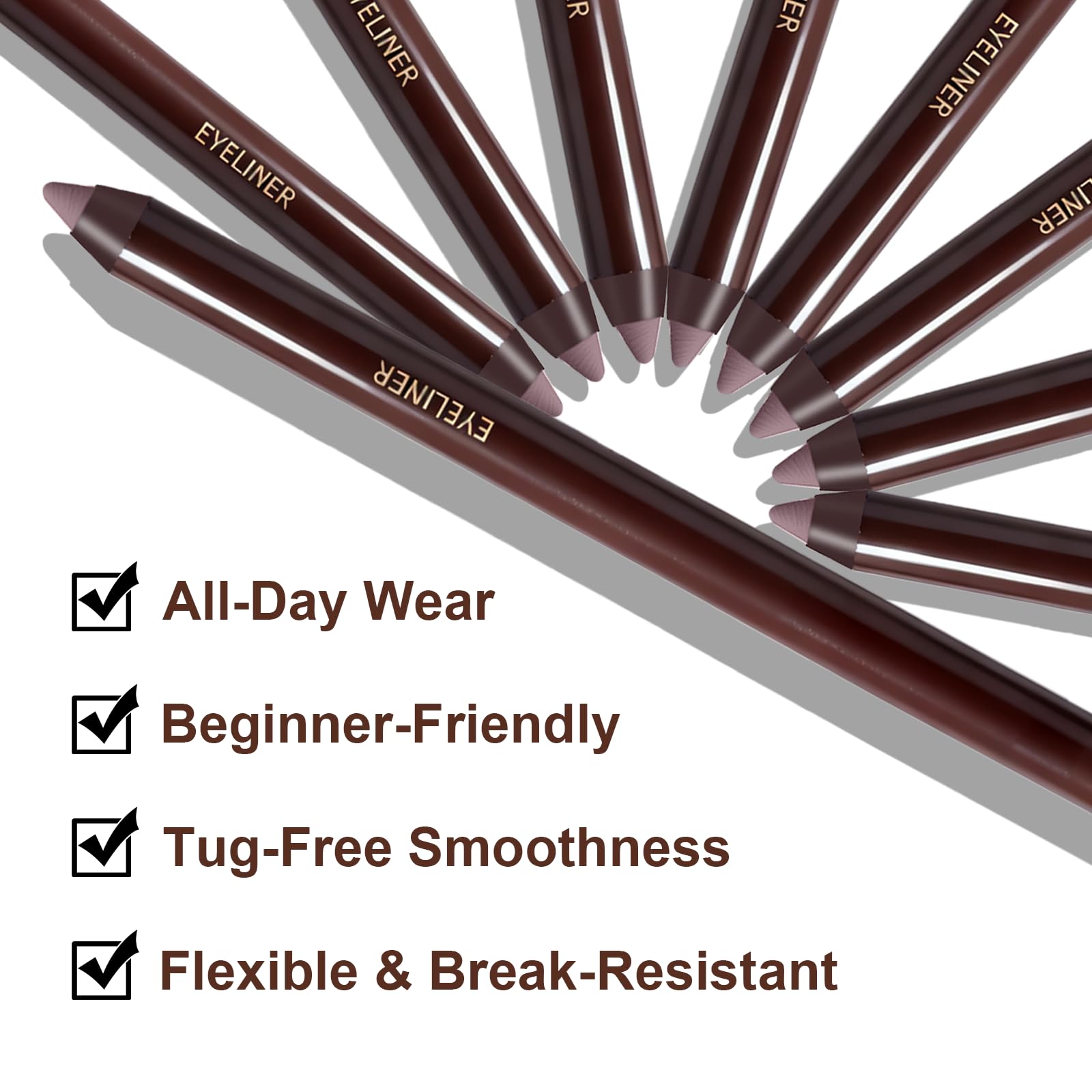 Brenqe Plum Gel Eyeliner with Vitamin E feels gentle on sensitive eyes.