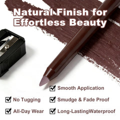 Brenqe Plum Gel Eyeliner winged application shows controlled line.