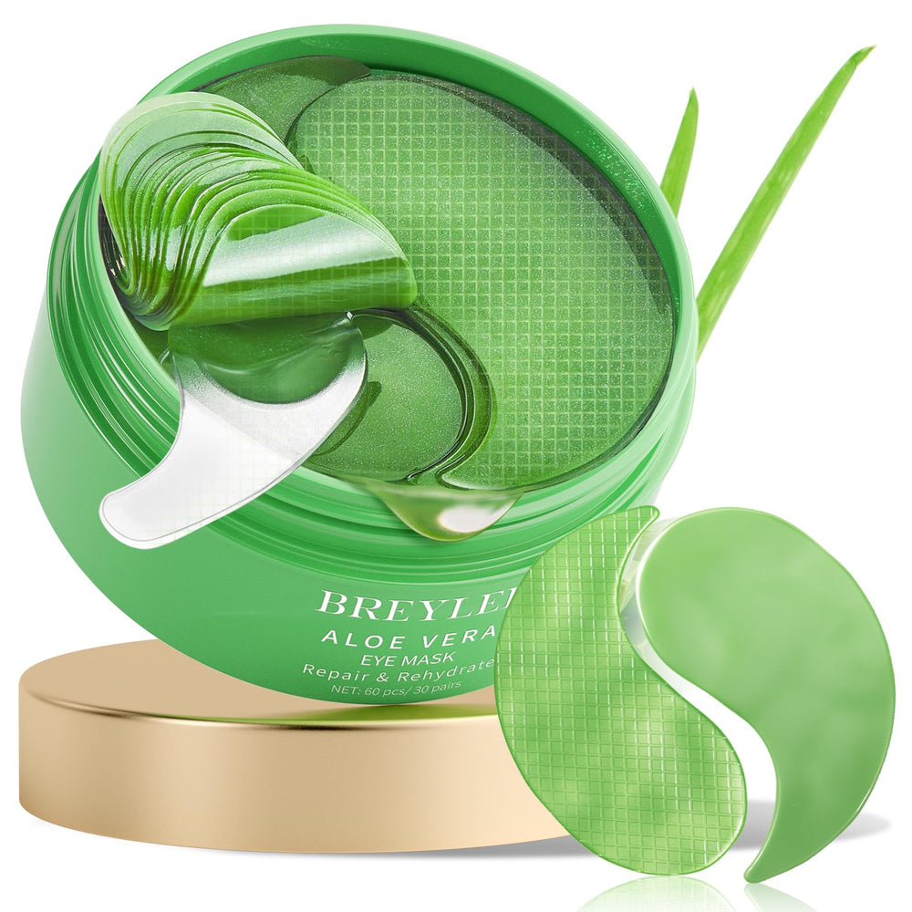 Parche de ojos Breylee con aloe vera, hidratación suave alrededor de los ojos.