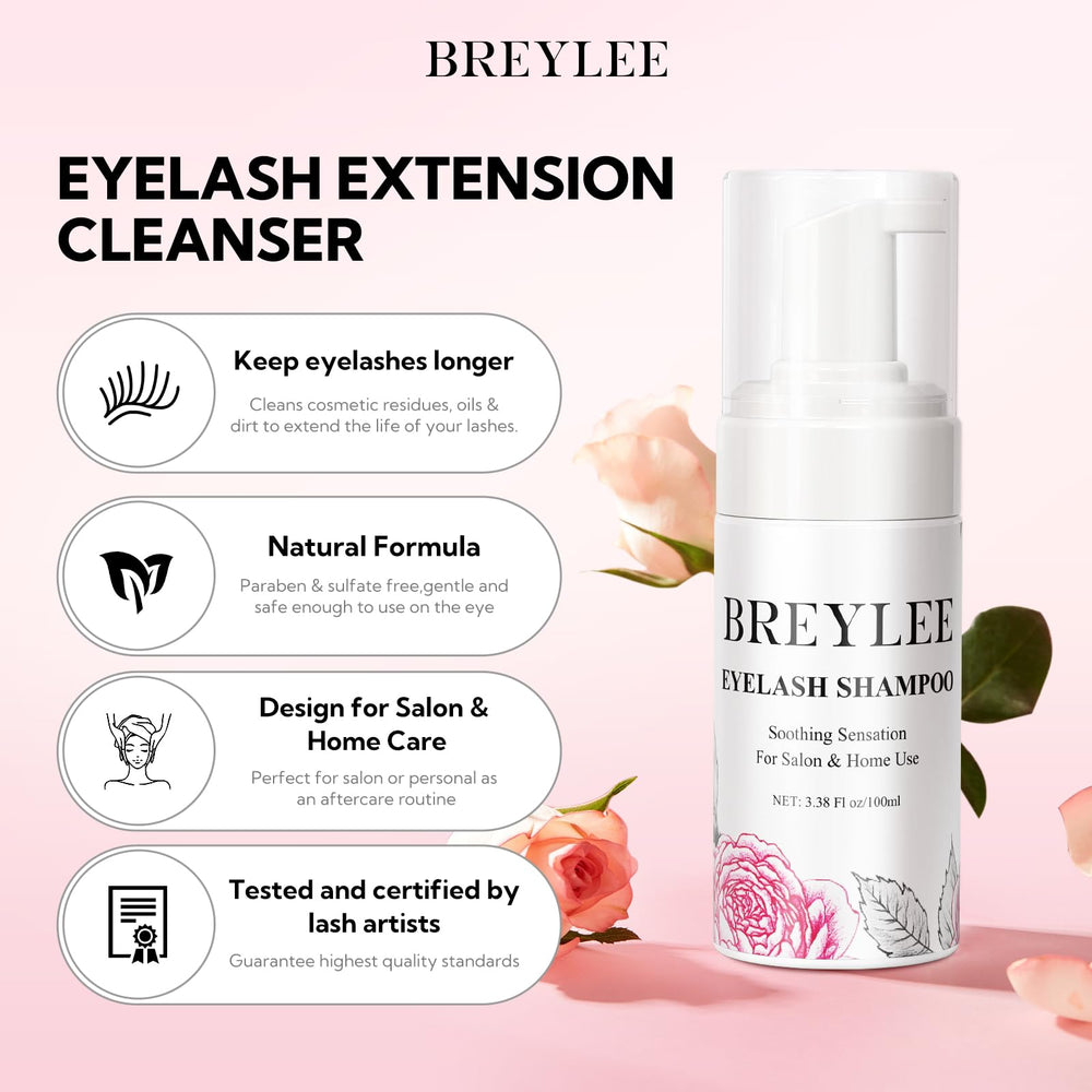 Breylee cepillo de limpieza para pestañas, limpieza precisa