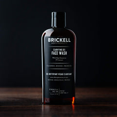 Brickell Clarifying Gel Face Wash foaming texture for daily cleansing.