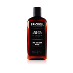 Brickell Instant Relief Aftershave bottle showing a soothing post-shave ritual