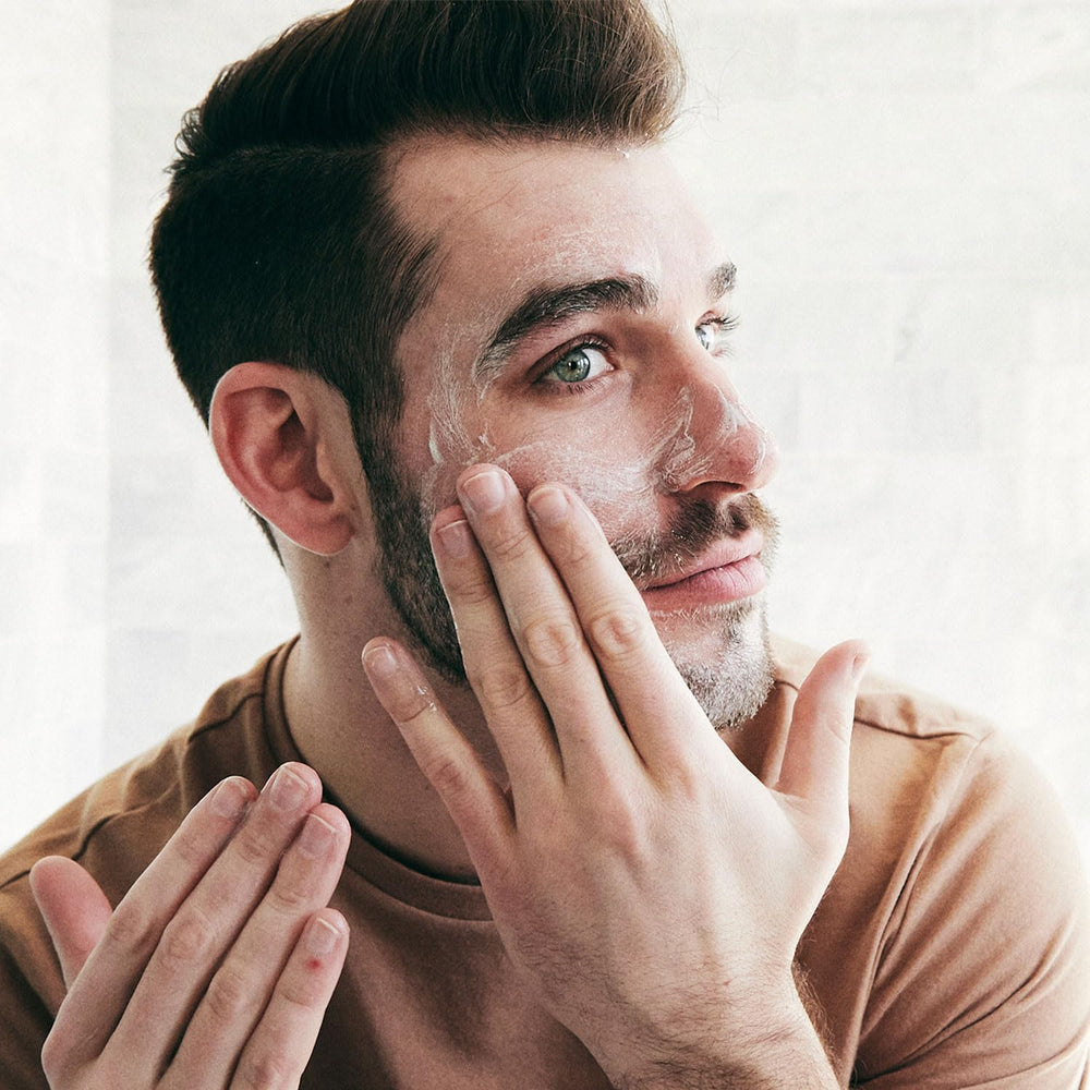 Brickell Men's Daily Defense SPF20 provides mineral sun protection for healthy daytime skin.