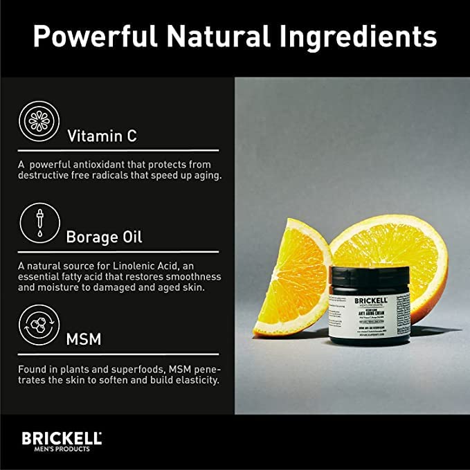 Brickell Men’s Hands-on application — massaging the cream into clean skin.
