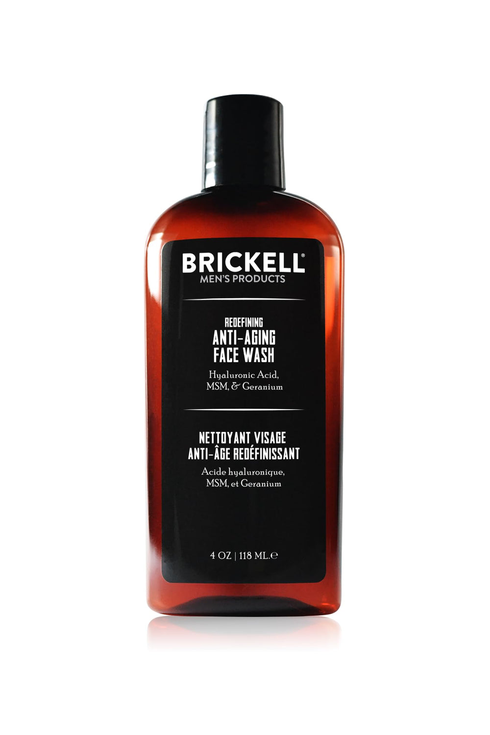 Brickell Men's Redefining Face Wash bottle pour for easy daily cleansing