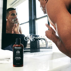 Brickell Men's Redefining Face Wash closeup ingredients highlighting hydration