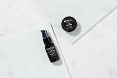Two-part eye care set packaging highlights gift-worthy masculine skincare.