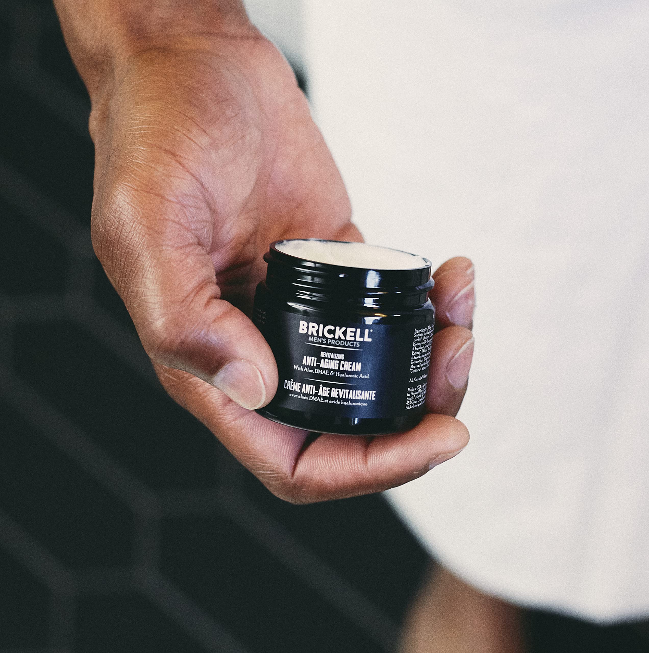 Brickell Men's Revitalizing Anti-Aging Cream packaging and brand trust
