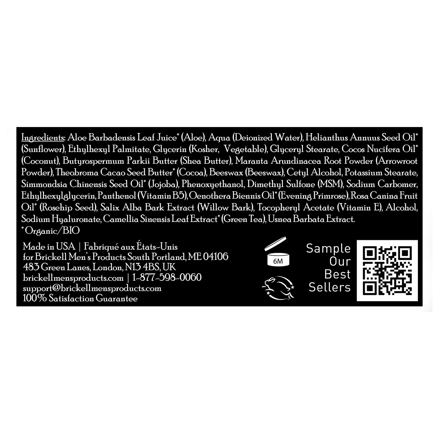 Unscented formulation ideal for sensitive skin and fragrance free routines