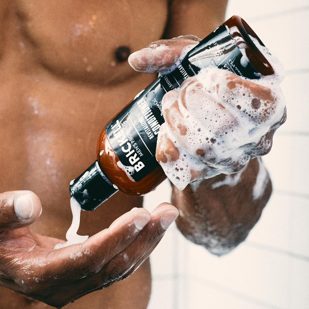 Brickell Organic ingredients label emphasizes natural formula for everyday care.