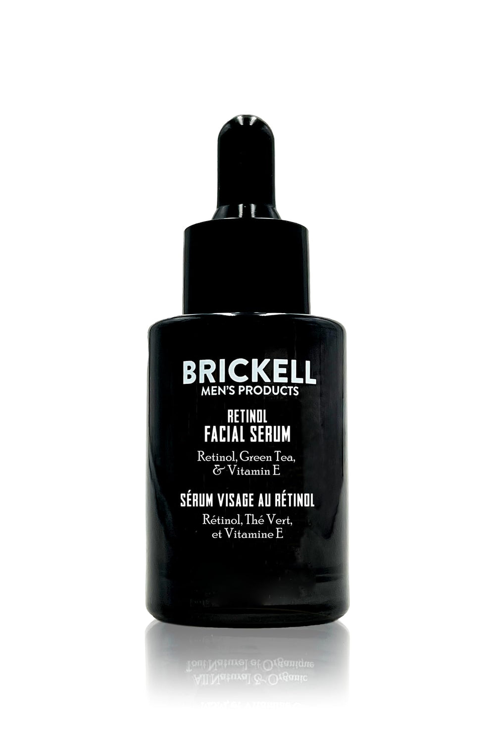 Brickell Retinol Serum bottle for daily use, promoting firmer, smoother skin.