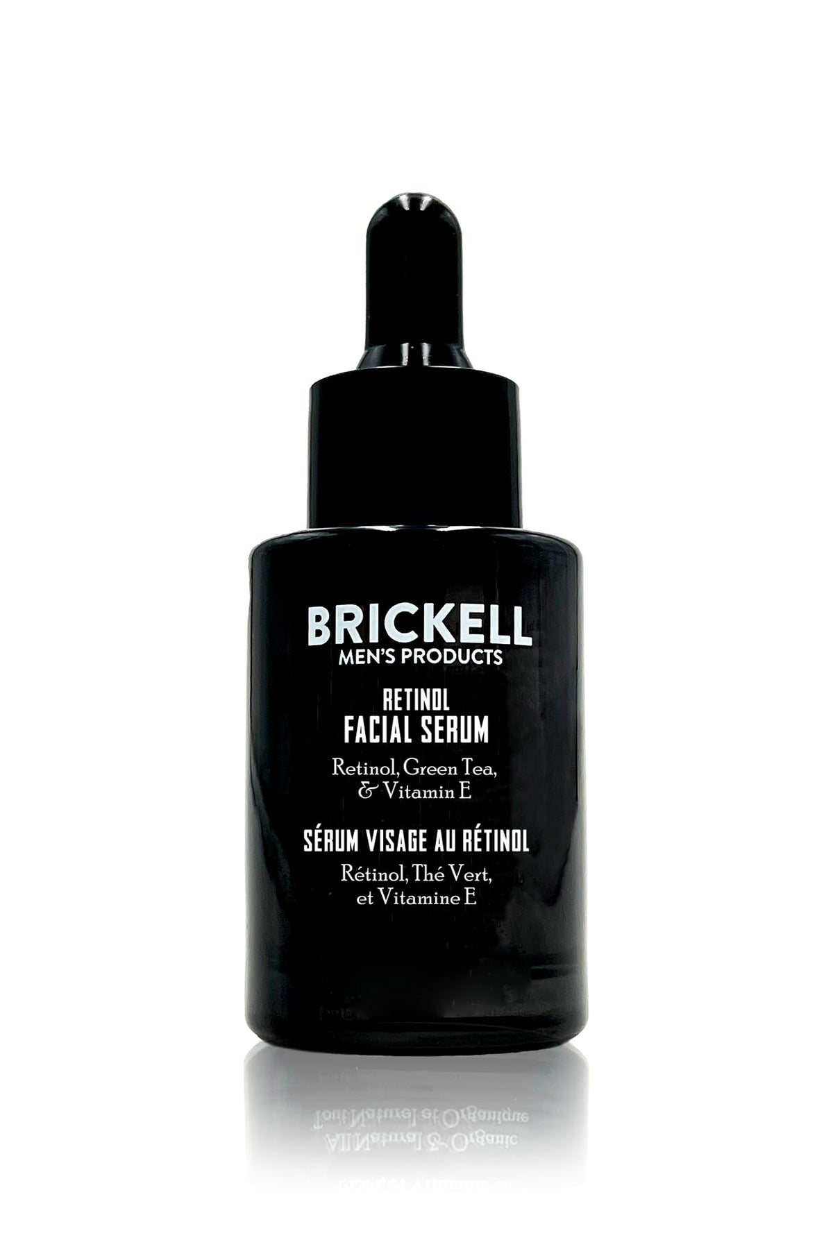 Brickell Retinol Serum bottle for daily use, promoting firmer, smoother skin.
