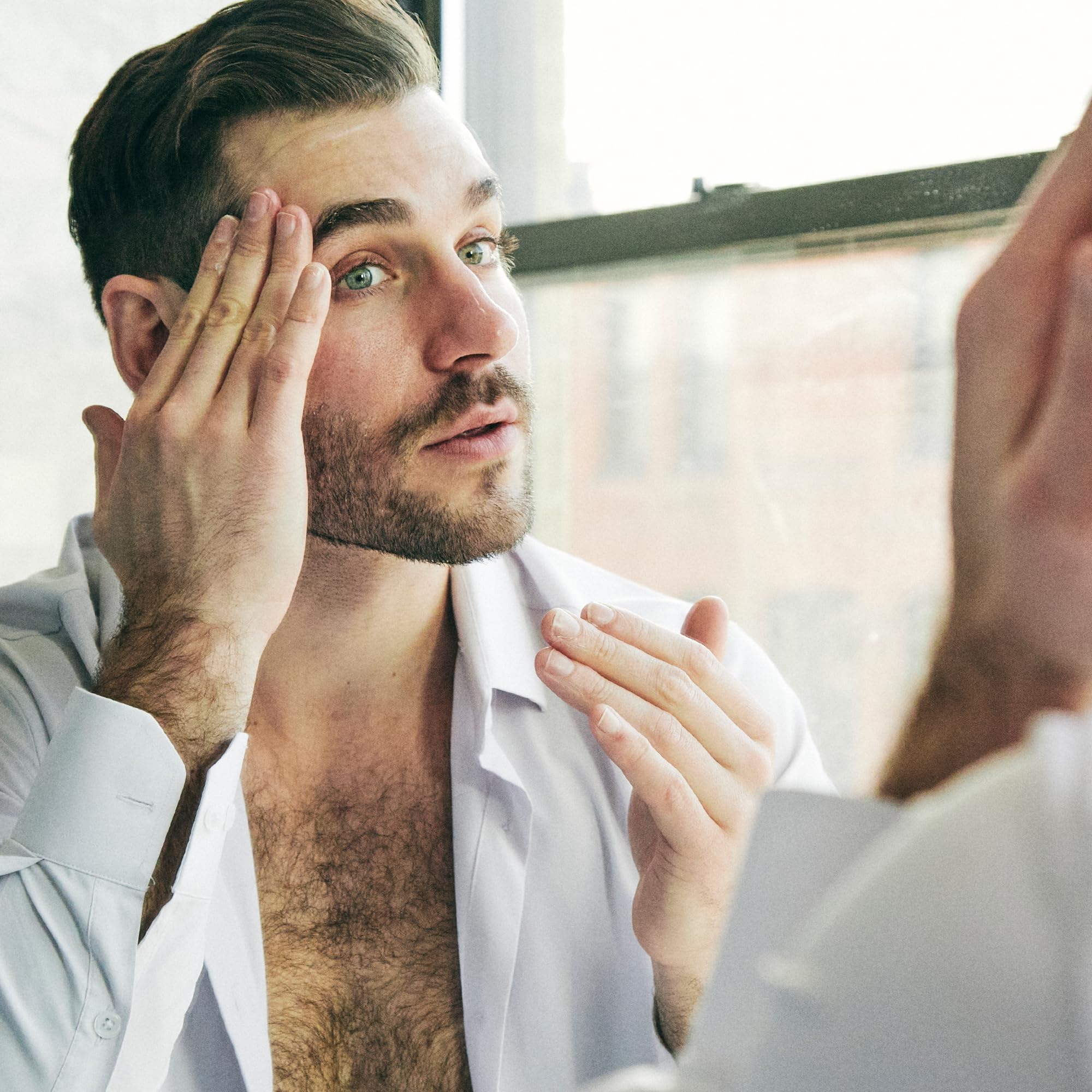 Brickell Retinol Serum in a man's daily skincare routine for anti-aging support.